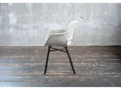 Silla - blanco crema microfibra - ZAJA