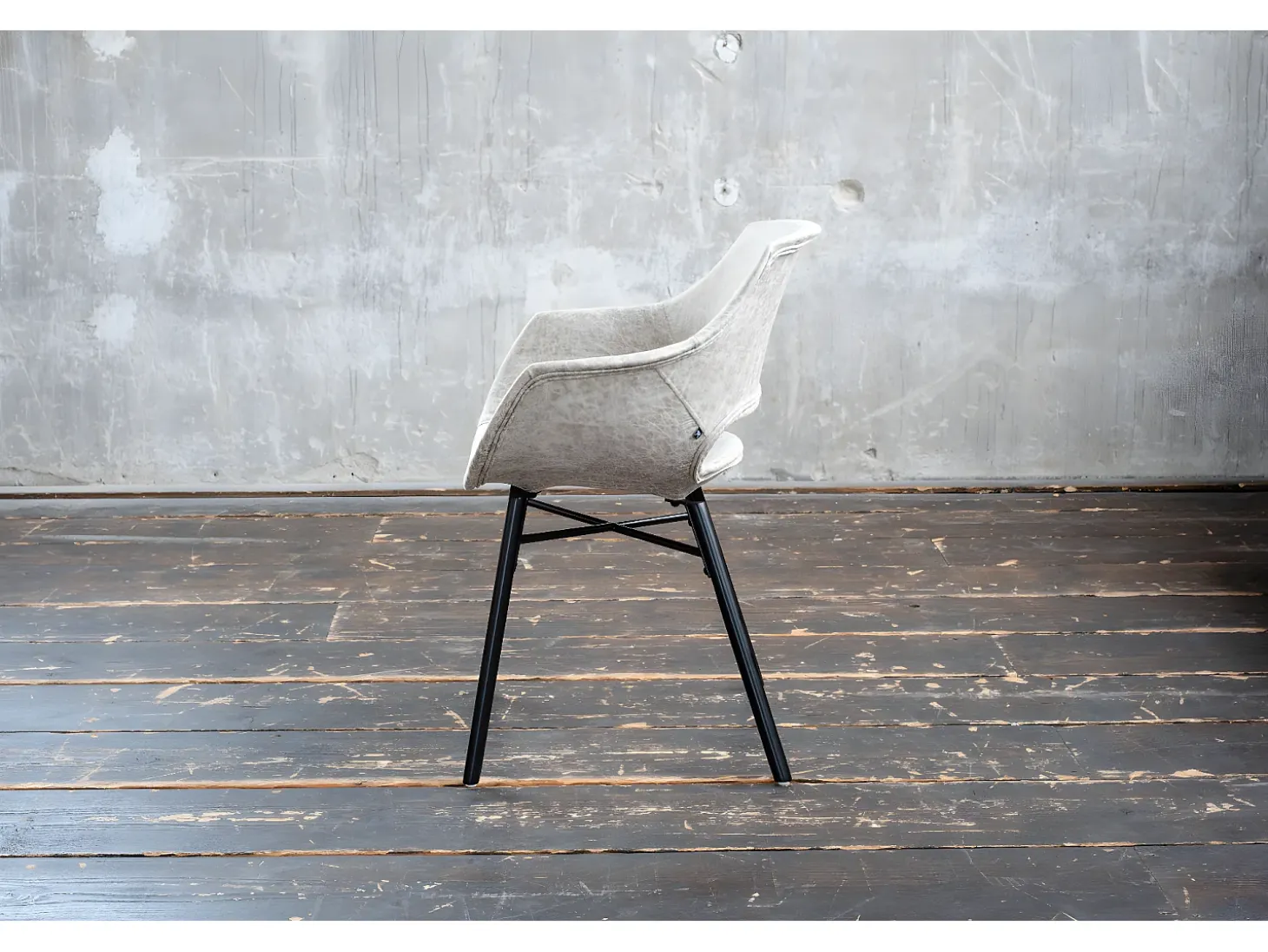 Silla - blanco crema microfibra - ZAJA
