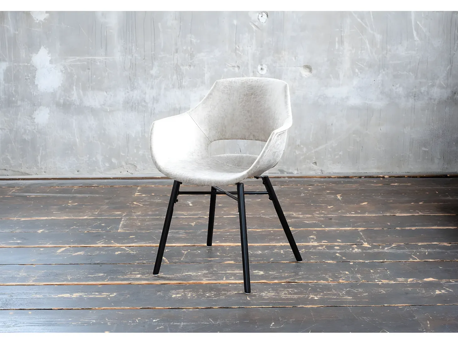 Silla - blanco crema microfibra - ZAJA