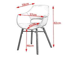 Silla - blanco crema microfibra - ZAJA