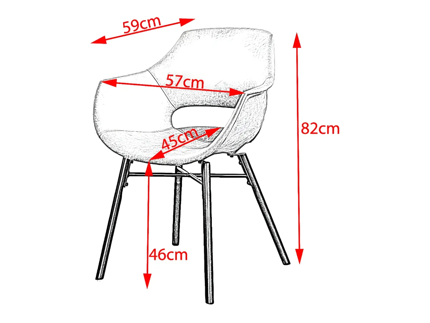 Silla - blanco crema microfibra - ZAJA