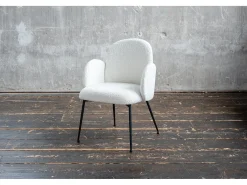 Silla - blanco crema tela tejida - DEON
