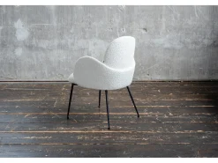Silla - blanco crema tela tejida - DEON