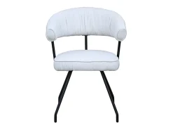 Silla - blanco crema tela tejida - RUNA