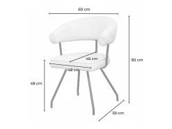 Silla - blanco crema tela tejida - RUNA