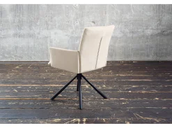 Silla - blanco crema terciopelo - KYRA