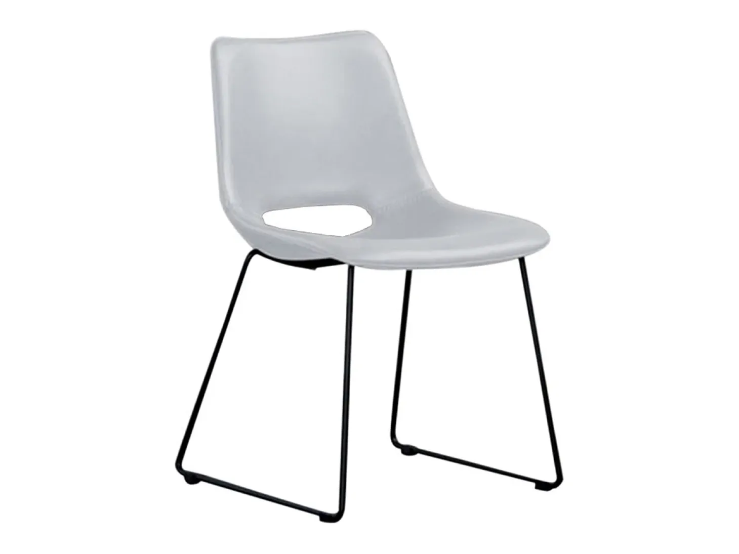 silla - blanco cuero sintético - ASCO