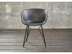 silla - Gris cuero sintético - DANI