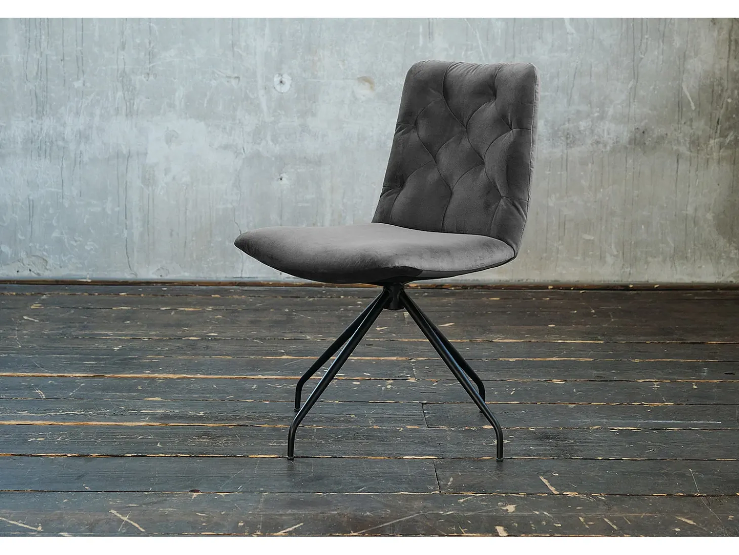 Silla - gris piedra terciopelo - CHARME