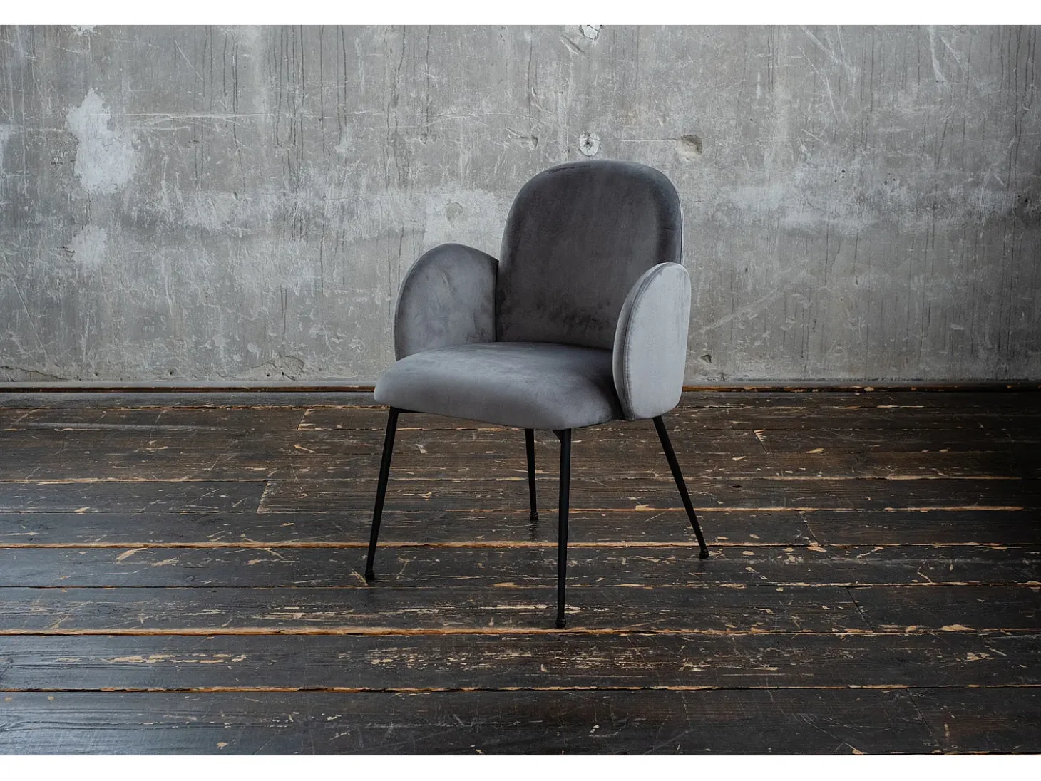 Silla - Gris terciopelo - DEON