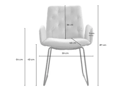 Silla - Gris terciopelo - NEW CHARME