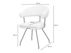 Silla - marrón tela tejida - RUNA
