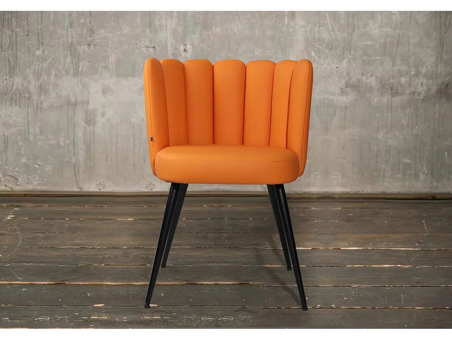 silla - naranja cuero sintético - JADA