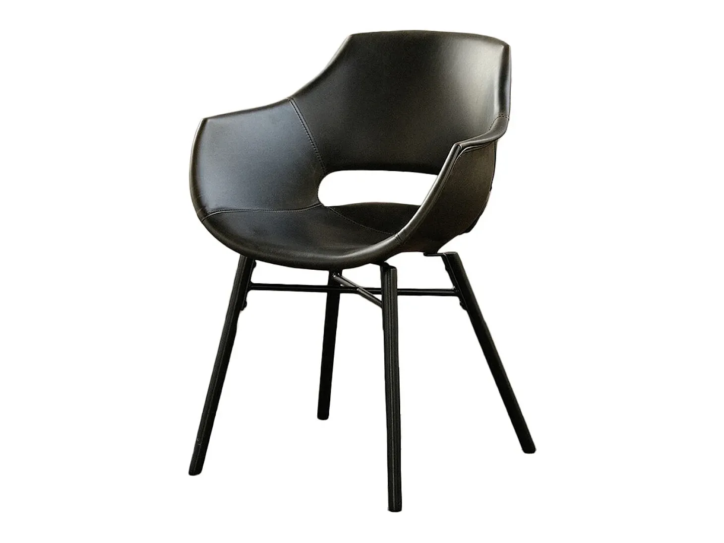 Silla - Negro cuero sintético - ZAJA
