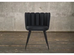 silla - Negro cuero sintético - JADA