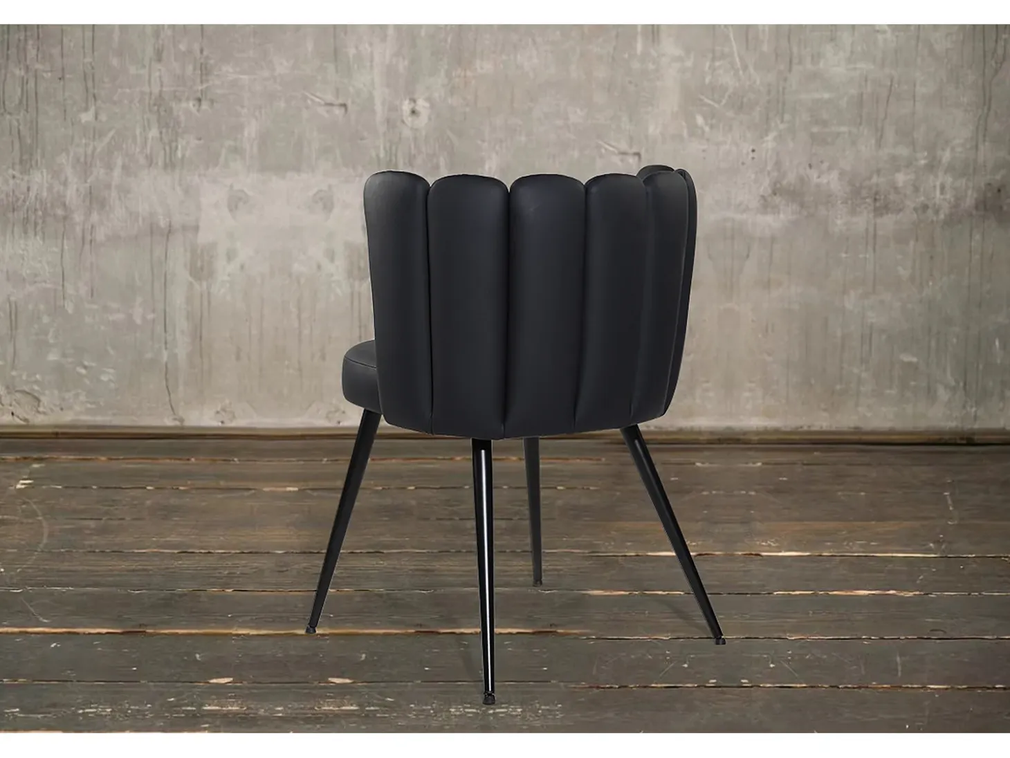 silla - Negro cuero sintético - JADA