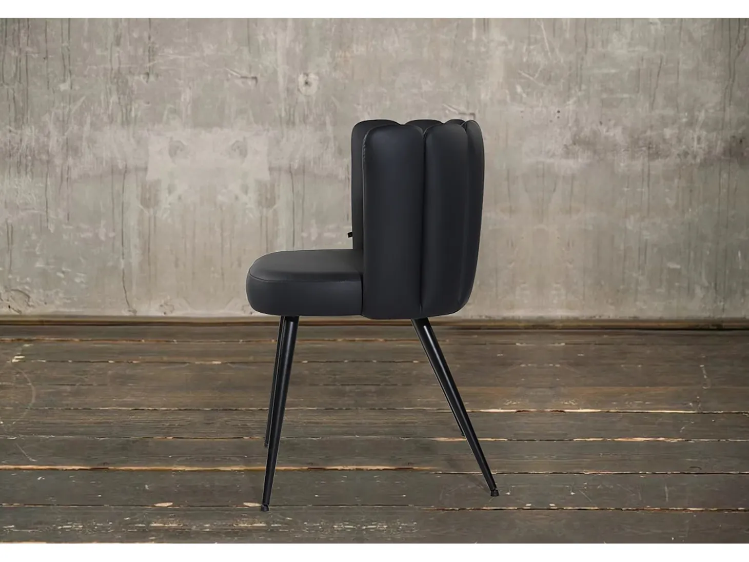 silla - Negro cuero sintético - JADA