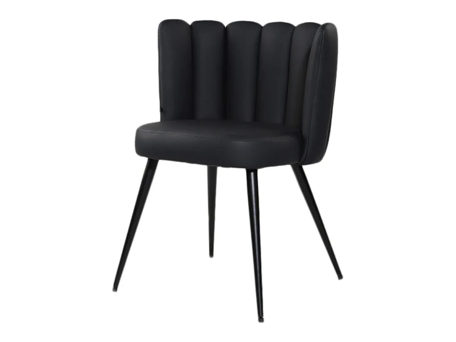 silla - Negro cuero sintético - JADA