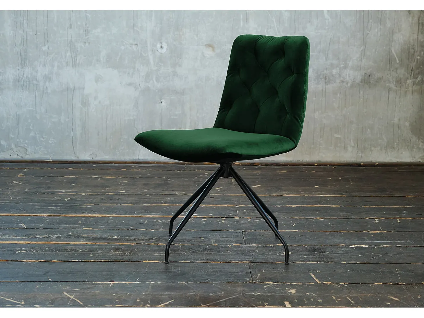 Silla - verde esmeralda terciopelo - CHARME