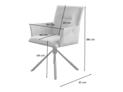 Silla - verde oscuro terciopelo - KYRA