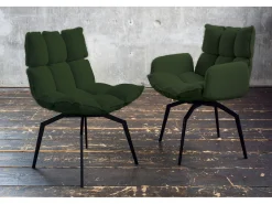 Silla - Verde tela tejida - BARO