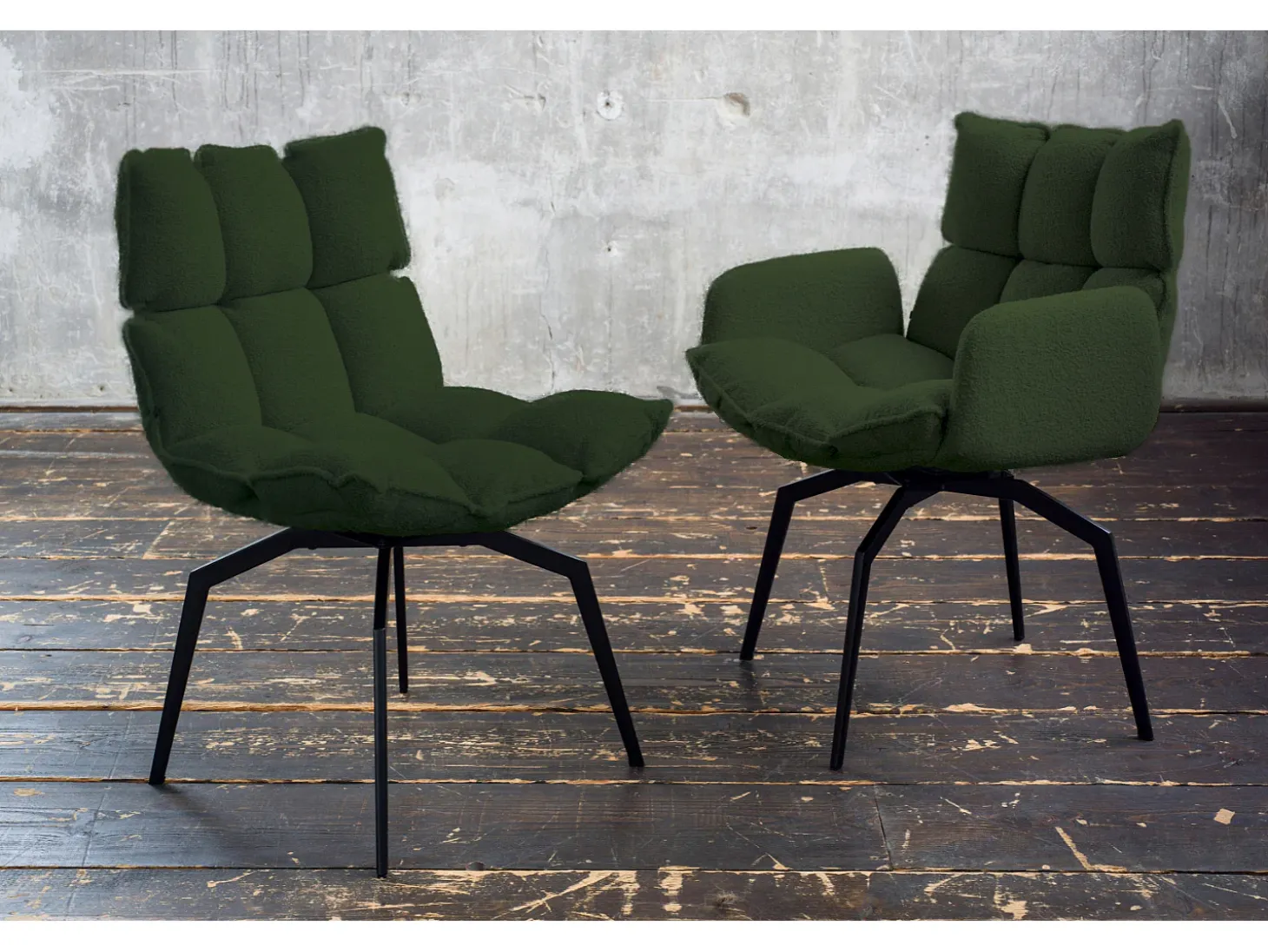Silla - Verde tela tejida - BARO