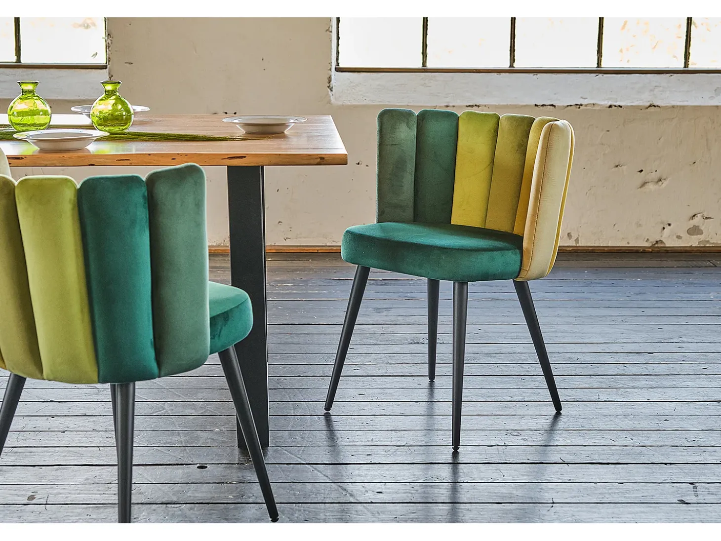 silla - Verde terciopelo - JADA