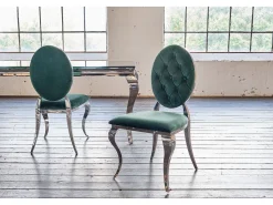 silla - Verde terciopelo - LINDA