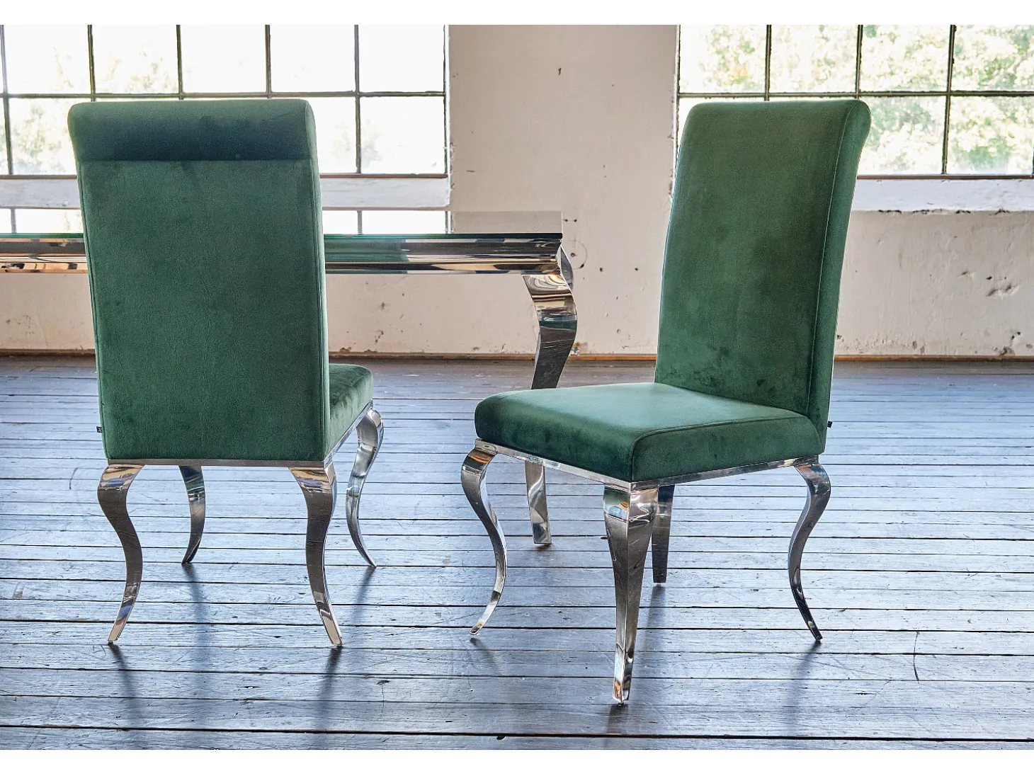 Silla - Verde terciopelo - LEIA