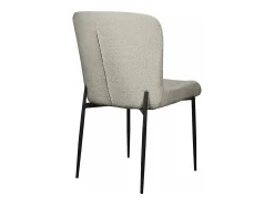 Silla acolchada - gris claro- Patas de metal negras - NEUL