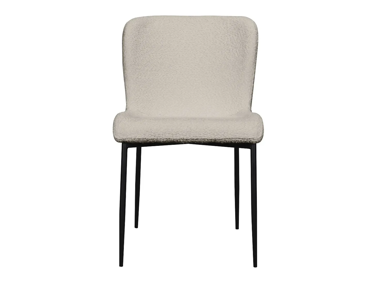 Silla acolchada - gris claro- Patas de metal negras - NEUL