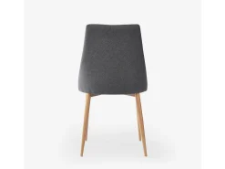 Silla acolchada moderna de tela para salón-comedor y cocina Sirka - Gris Oscuro