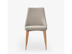Silla acolchada moderna de tela para salón-comedor y cocina Sirka - Beige
