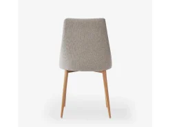 Silla acolchada moderna de tela para salón-comedor y cocina Sirka - Beige