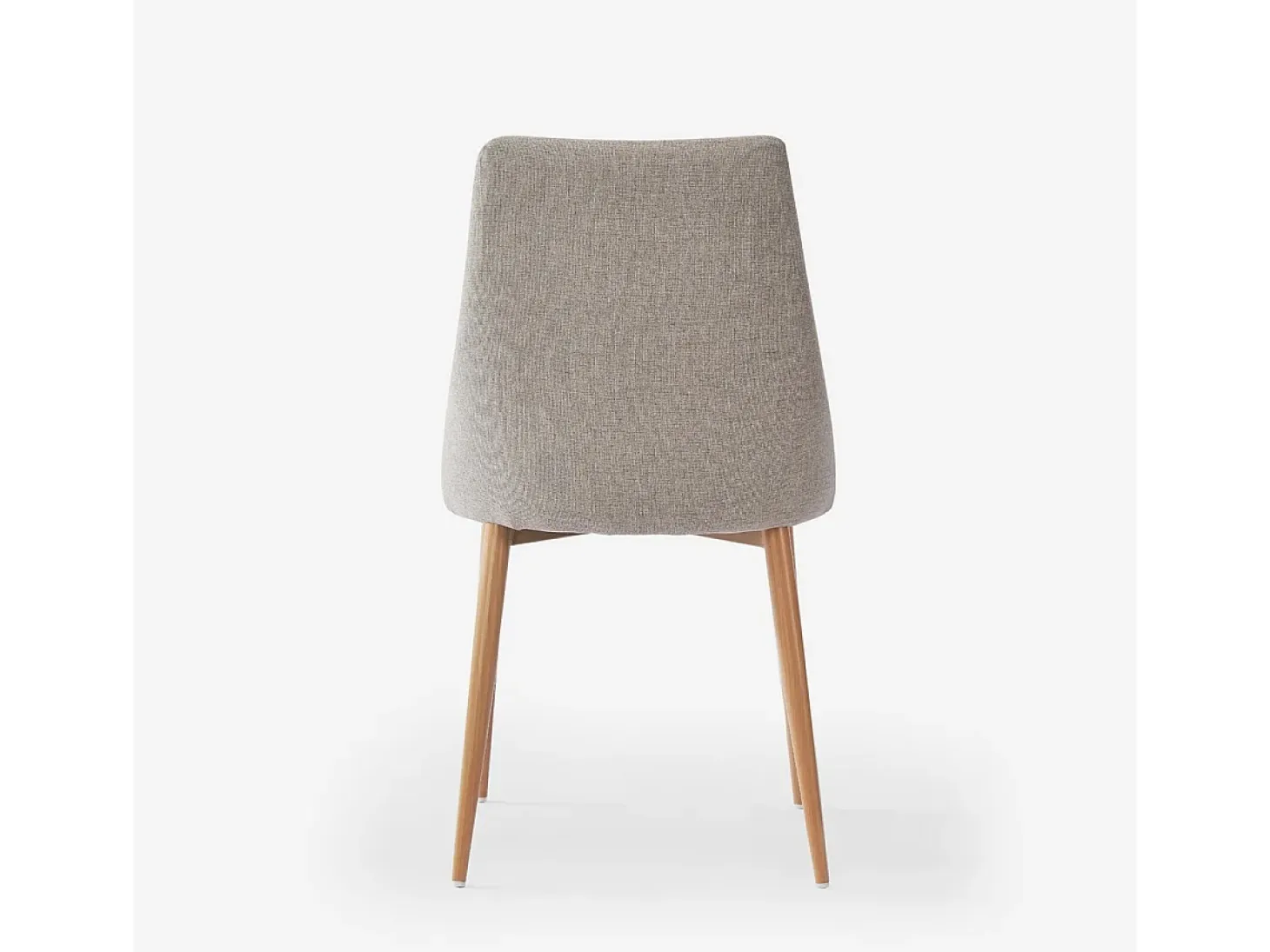 Silla acolchada moderna de tela para salón-comedor y cocina Sirka - Beige