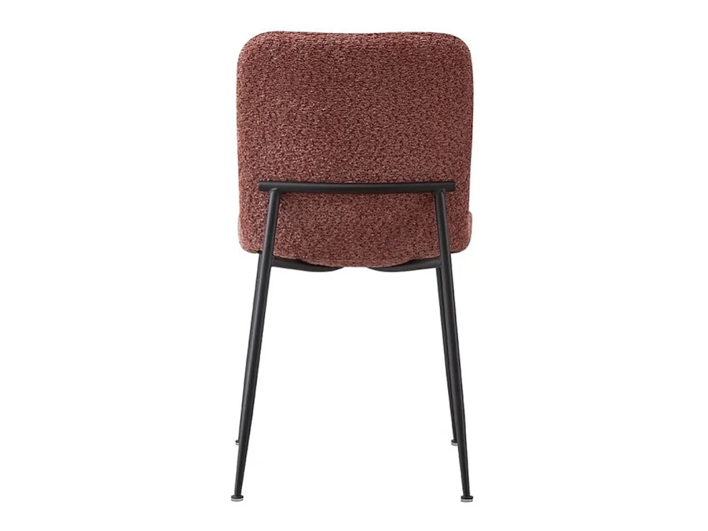 Silla ALICE – Tela rizada rosa y patas de metal negro – Confort moderno y estilo de tendencia