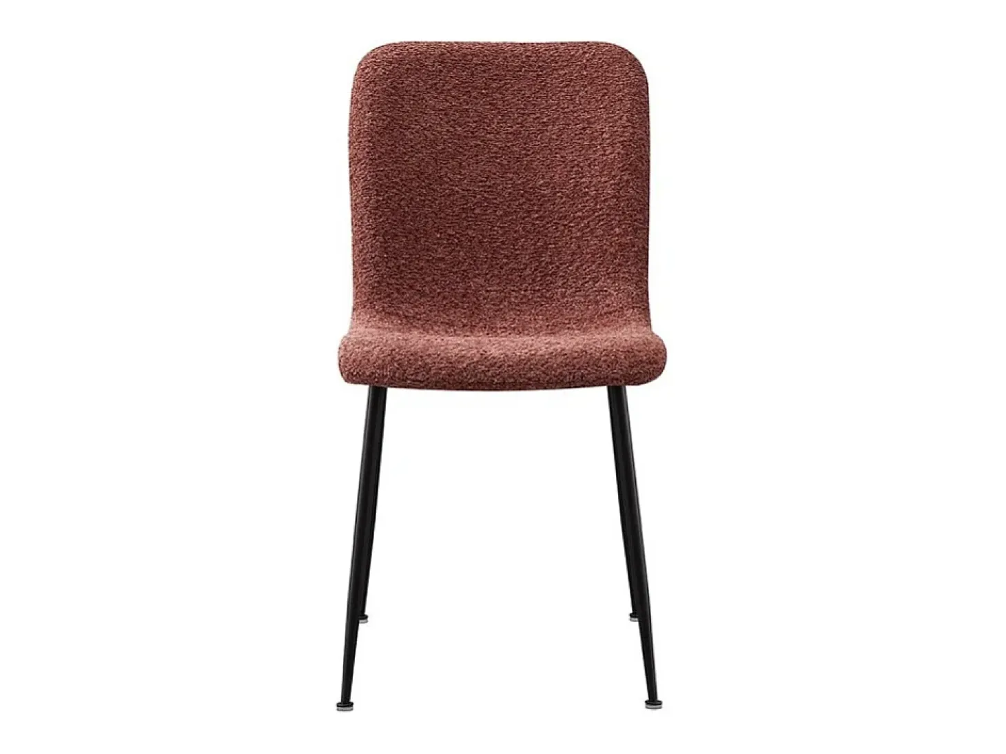 Silla ALICE – Tela rizada rosa y patas de metal negro – Confort moderno y estilo de tendencia