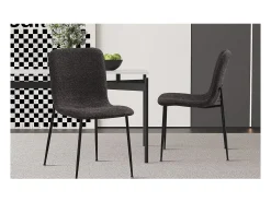 Silla 'ALICE' Bouclé Gris, dimensiones H81.5 x L42 x P57, ideal para tu cocina o comedor.