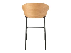 Silla alta de bar LONE: diseño elegante y comodidad garantizada-Color ribete verde crudo
