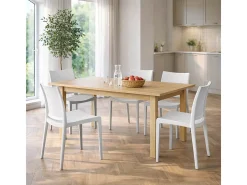 Silla Altea en plástico blanco, modelo confort