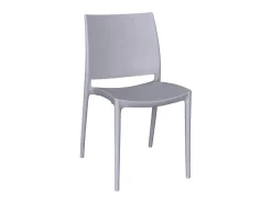 Silla Altea en plástico gris claro, modelo confort