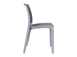 Silla Altea en plástico gris claro, modelo confort