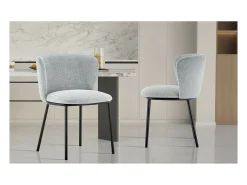 Silla 'ARTHUS' Tela Gris claro, dimensiones H76 x L52 x P54, ideal para tu cocina o comedor.