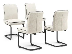 Silla basculante beige 49x63.5x95.5 eleganza