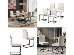 Silla basculante beige 49x63.5x95.5 eleganza