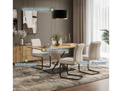 Silla basculante beige 49x63.5x95.5 eleganza