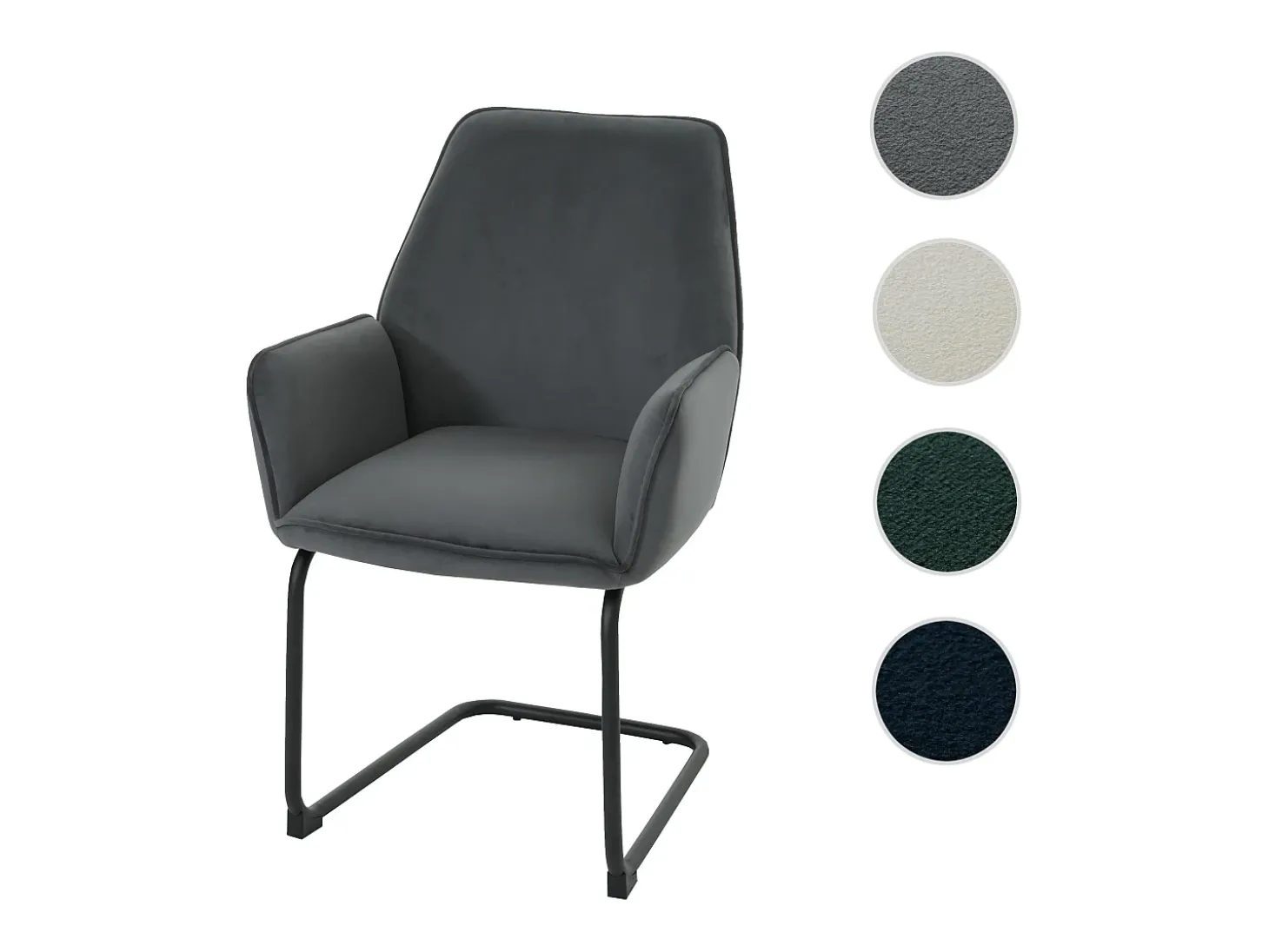 Silla basculante MCW-G67, gris oscuro