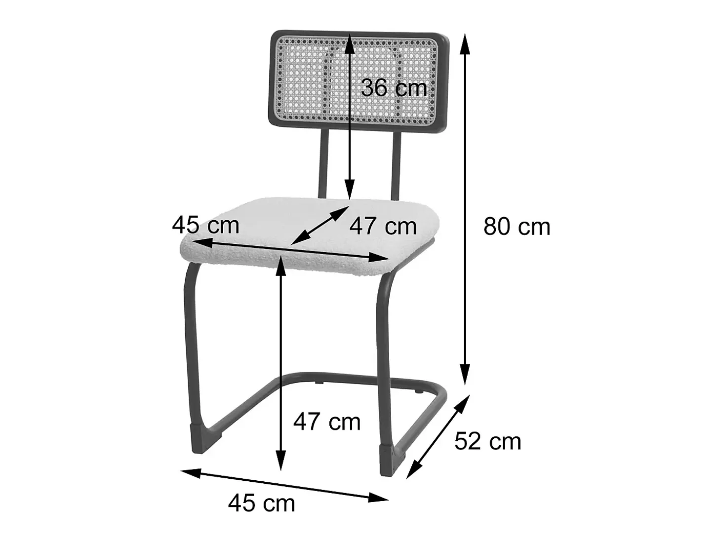 Silla basculante MCW-K88 (juego de 2), Tela/Textil rosa