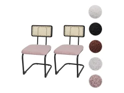 Silla basculante MCW-K88 (juego de 2), Tela/Textil rosa