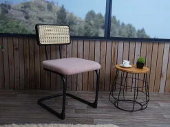 Silla basculante MCW-K88 (juego de 2), Tela/Textil rosa